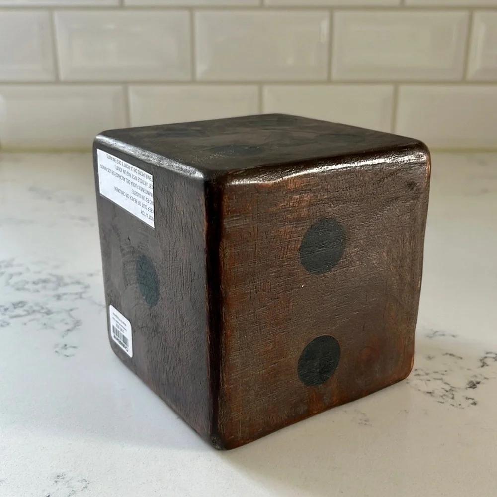 Crate&barrel Rustic Oversized Wooden Dice - Picture 12 of 16